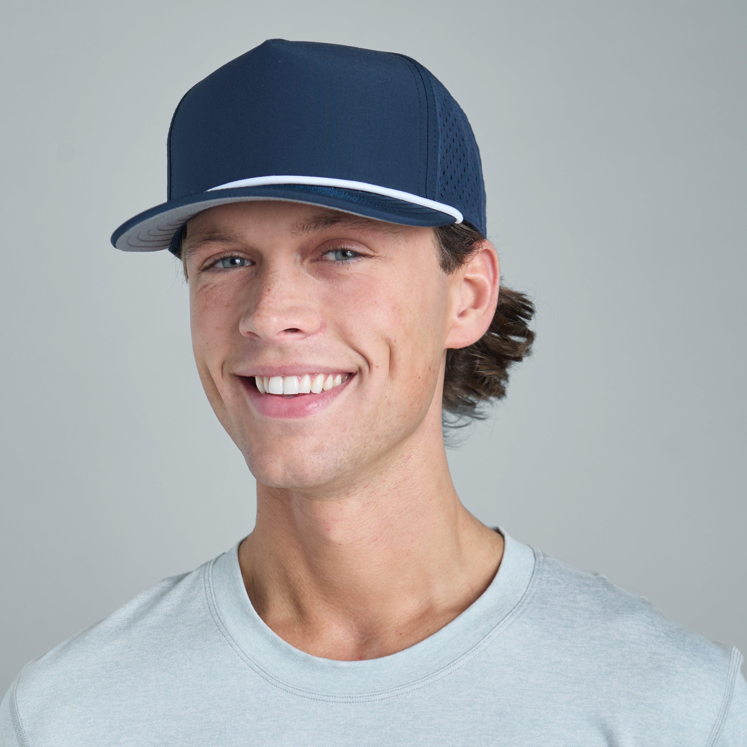 NAVY WITH WHITE ROPE BREAKAWAY SNAPBACK