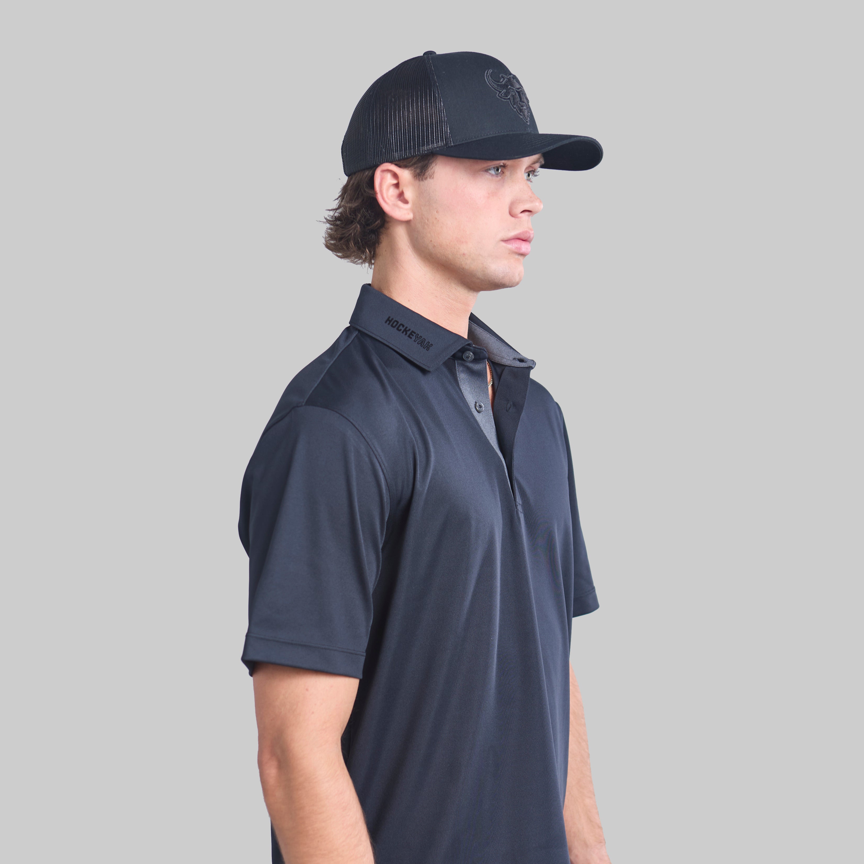 BLACK BREAKAWAY POLO