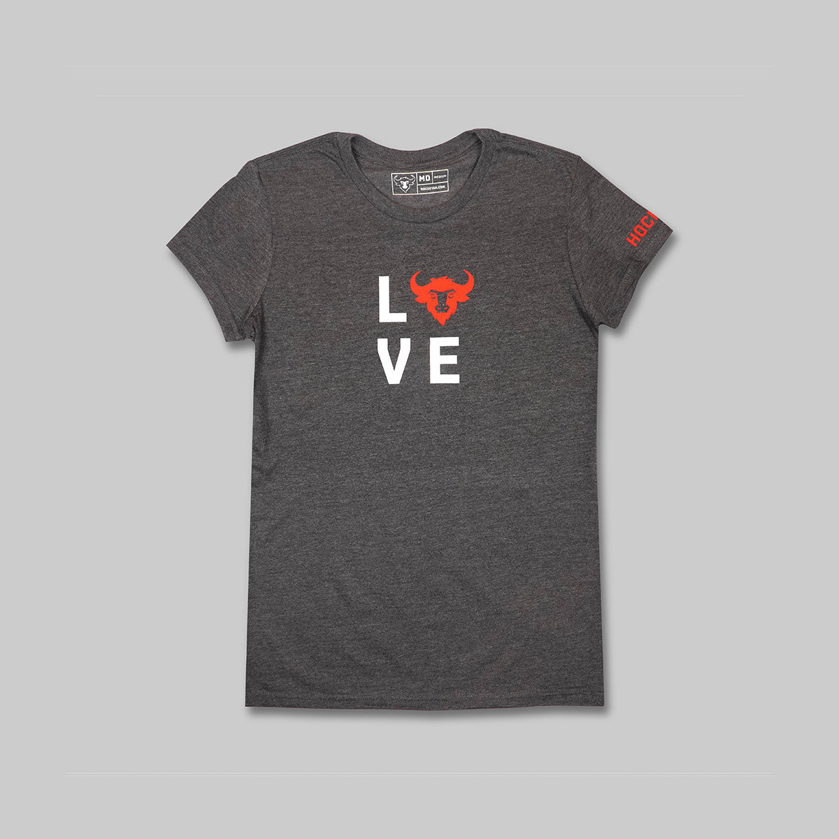 WOMEN'S YAK LOVE TEE (CHARCOAL)