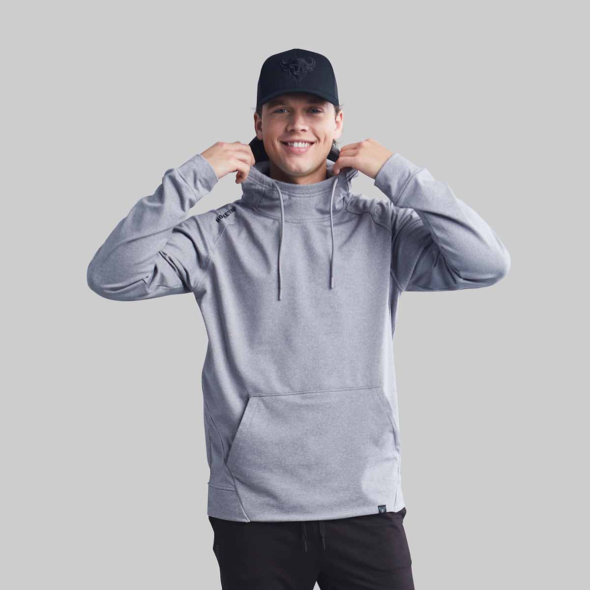 YOUTH LIGHT GREY PLAYMAKER HOODIE