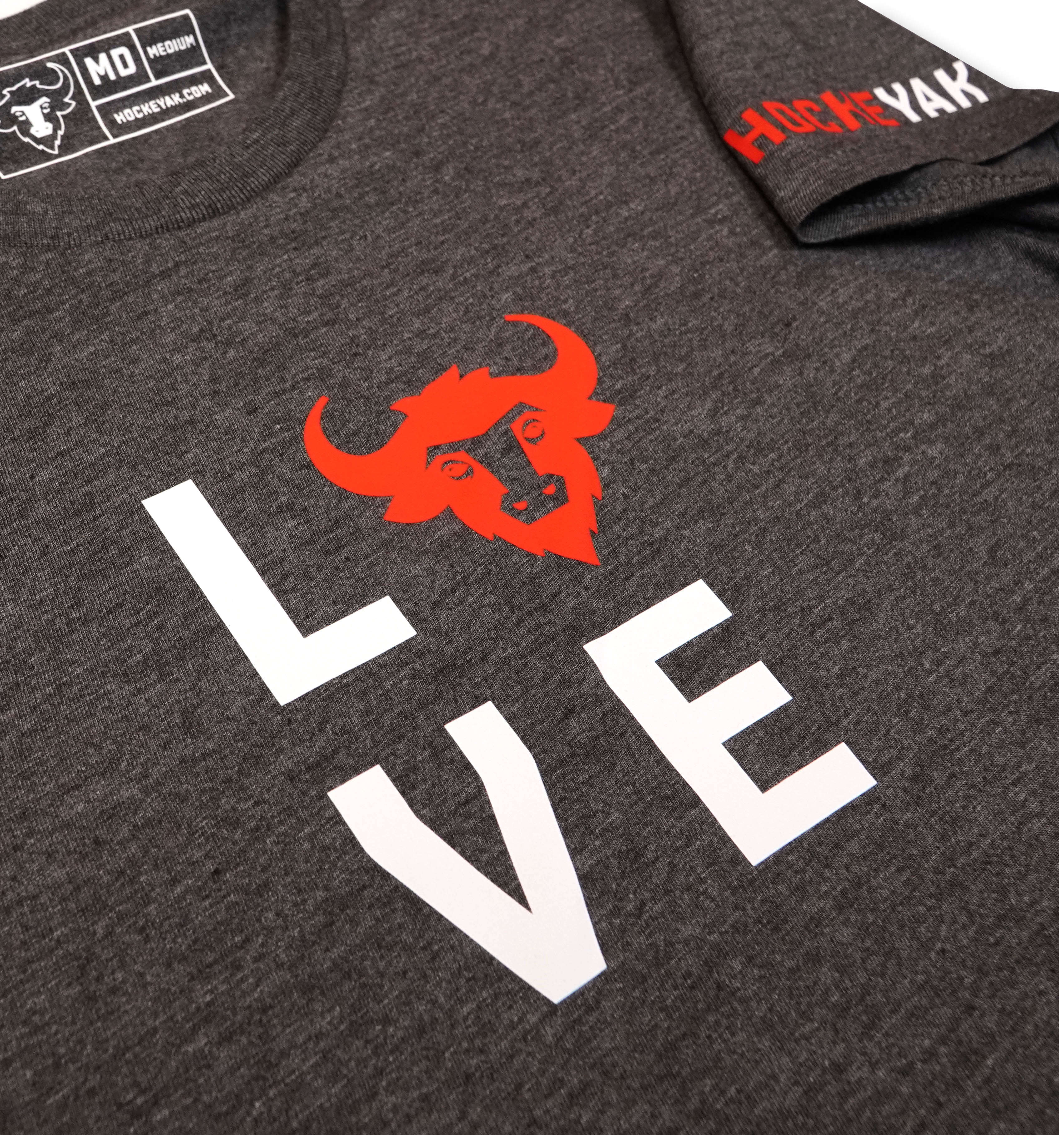 WOMEN'S YAK LOVE TEE (CHARCOAL)